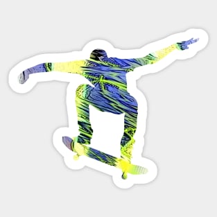 Skateboarding Abstract Sticker